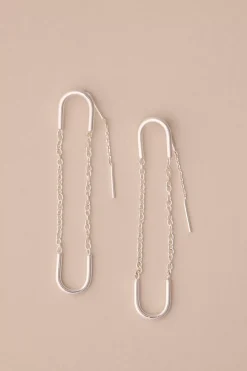 Lucky Brand modern stud chain earring silver*WOMEN Jewelry
