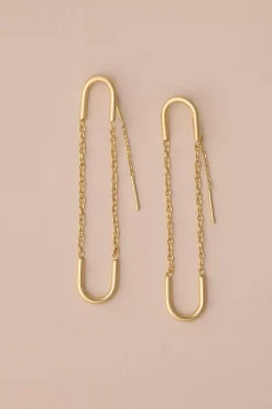 Lucky Brand modern stud chain earring gold*WOMEN Jewelry