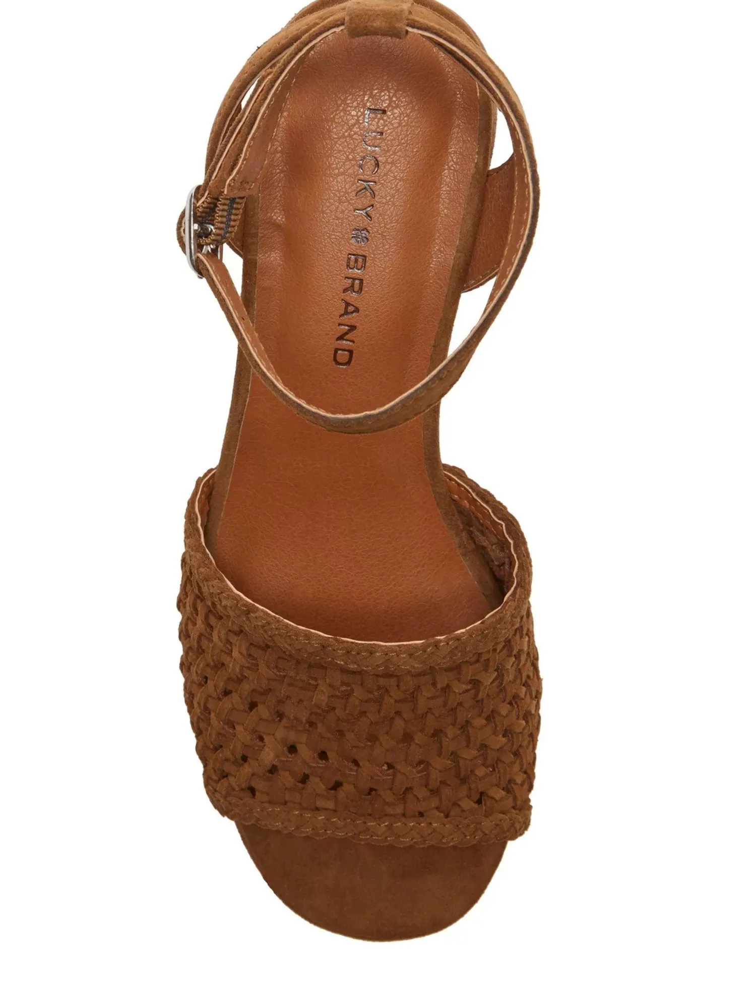 Lucky Brand modessa ankle strap heeled sandal 231 tan*WOMEN Shoes