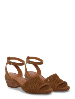 Lucky Brand modessa ankle strap heeled sandal 231 tan*WOMEN Shoes