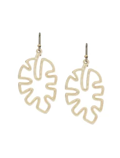 Lucky Brand monstera openwork drop earring gold*WOMEN Jewelry