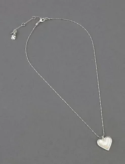 Lucky Brand mother of pearl heart pendant silver*WOMEN Jewelry