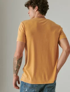 Lucky Brand moto bike spruce yellow*MEN Graphic Tees