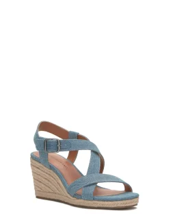 Lucky Brand mytila espadrille wedge open blue/turquoise*WOMEN Shoes