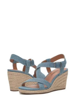 Lucky Brand mytila espadrille wedge open blue/turquoise*WOMEN Shoes