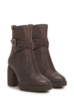 Lucky Brand natesa high-heel bootie open brown/rust*WOMEN Shoes