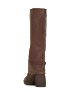 Lucky Brand nathari foldover knee high boot dark brown*WOMEN Shoes