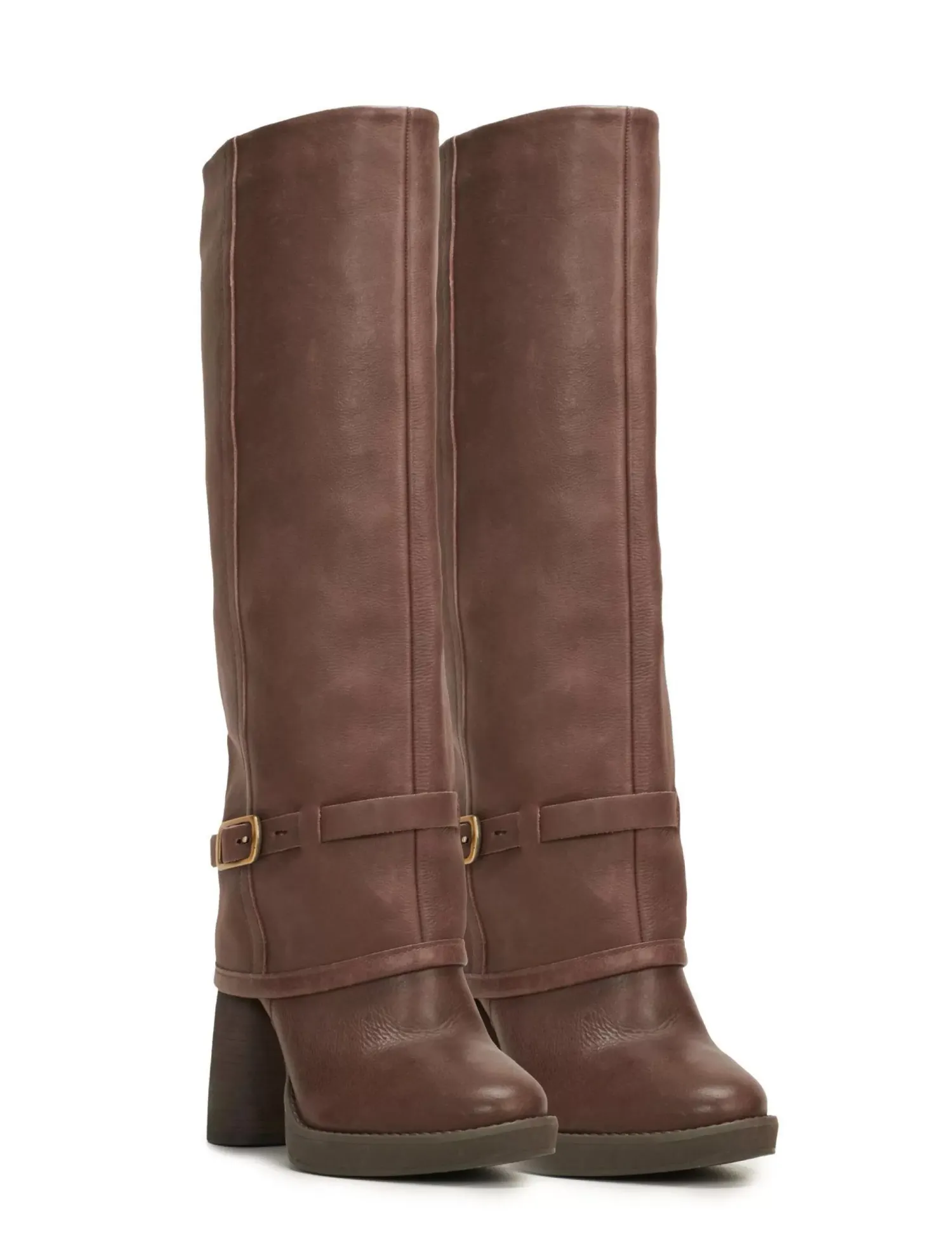 Lucky Brand nathari foldover knee high boot dark brown*WOMEN Shoes