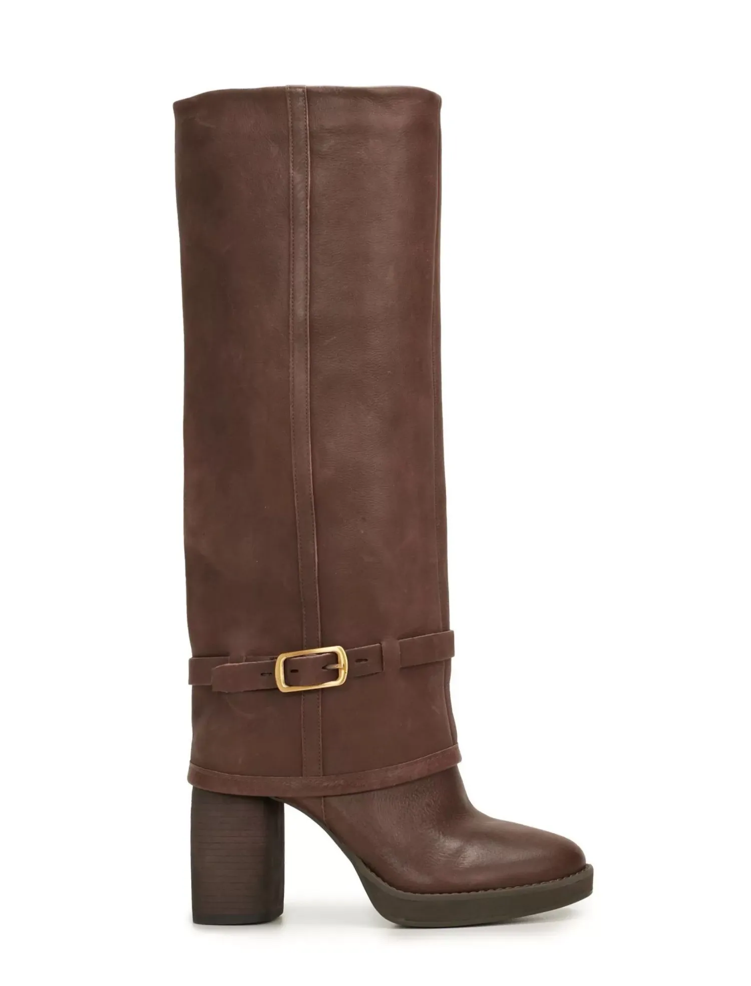 Lucky Brand nathari foldover knee high boot dark brown*WOMEN Shoes