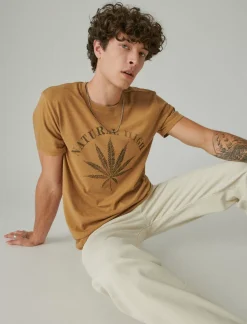 Lucky Brand natural high bronze brown*MEN Graphic Tees