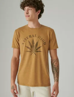 Lucky Brand natural high bronze brown*MEN Graphic Tees