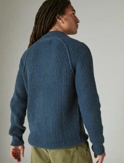 Lucky Brand nep mock neck sweater insignia blue tweed*MEN Sweaters
