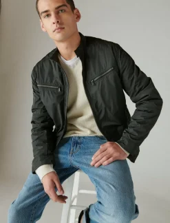 Lucky Brand nylon bonneville jacket jet black*MEN Jackets & Outerwear