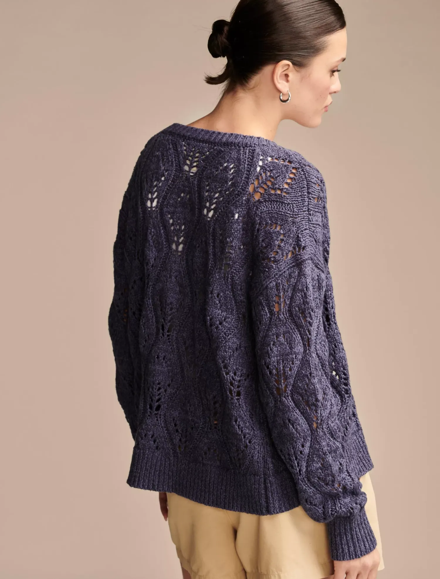 Lucky Brand open stitch button front cardigan washed blue*WOMEN Sweaters & Sweatshirts