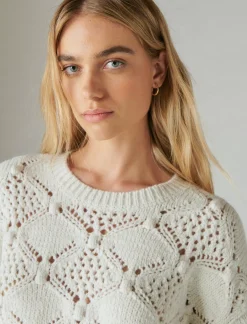 Lucky Brand open stitch pullover sweater whisper white*WOMEN Sweaters & Sweatshirts