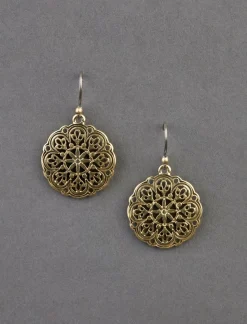 Lucky Brand openwork drop earring gold*WOMEN Jewelry