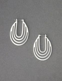 Lucky Brand openwork hoop silver*WOMEN Jewelry