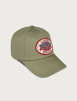 Lucky Brand oval clover patch dad hat bright green*MEN|WOMEN Hats