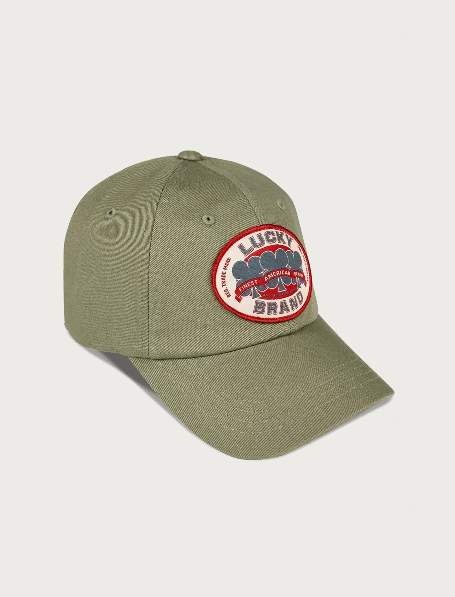 Lucky Brand oval clover patch dad hat bright green*MEN|WOMEN Hats