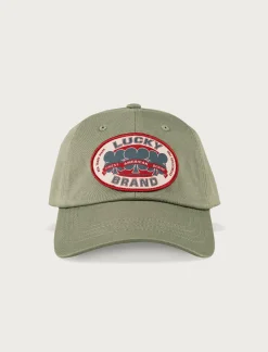 Lucky Brand oval clover patch dad hat bright green*MEN|WOMEN Hats