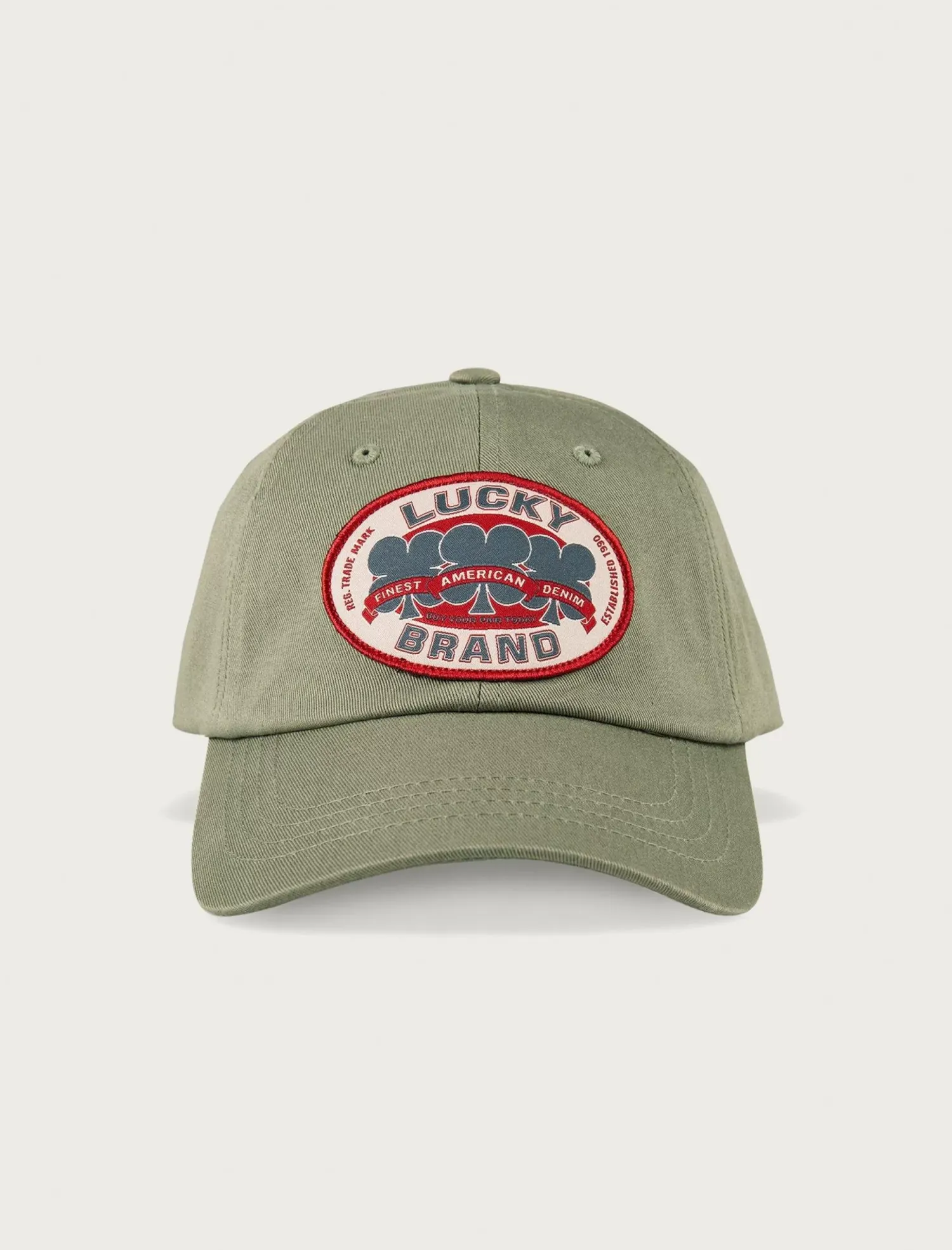 Lucky Brand oval clover patch dad hat bright green*MEN|WOMEN Hats
