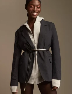 Lucky Brand oversized pinstripe blazer navy pinstripe*WOMEN Jackets & Outerwear