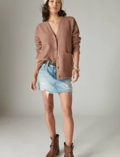 Lucky Brand oversized pocket cardigan baltic amber*WOMEN Sweaters & Sweatshirts