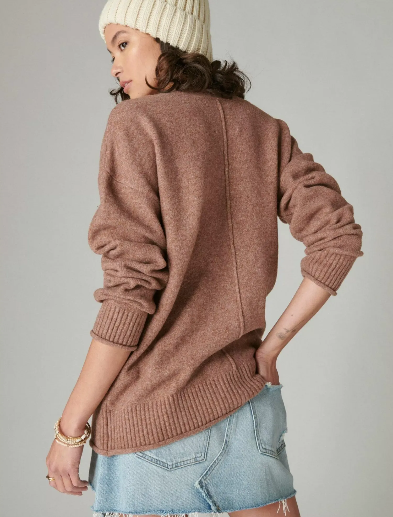 Lucky Brand oversized pocket cardigan baltic amber*WOMEN Sweaters & Sweatshirts