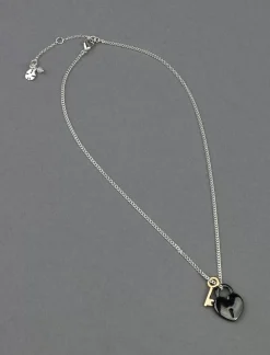 Lucky Brand ox heart lock and key pendant two tone*WOMEN Jewelry