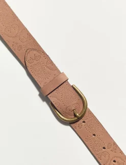 Lucky Brand paisley embossed belt medium brown*WOMEN Belts