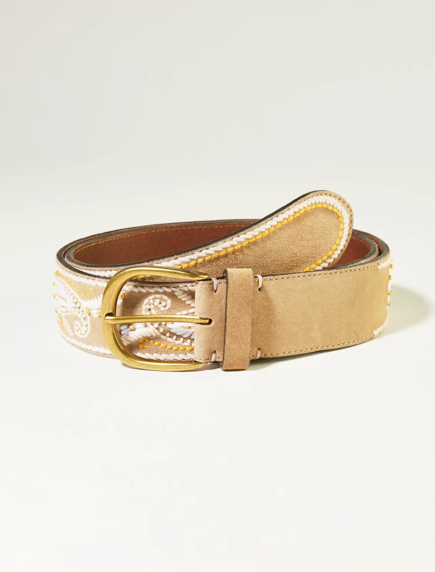 Lucky Brand paisley stitched belt dusty olive*WOMEN Belts