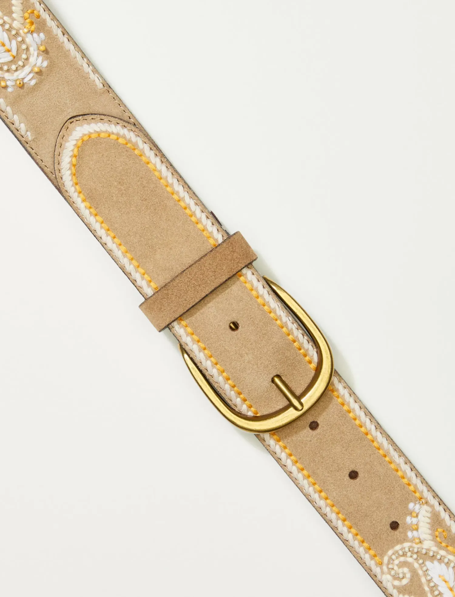 Lucky Brand paisley stitched belt dusty olive*WOMEN Belts