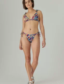 Lucky Brand paisley triangle top multi*WOMEN Swim