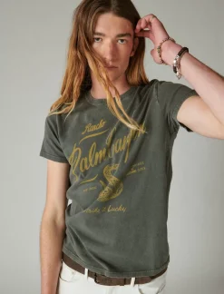 Lucky Brand palm canyon tee raven*MEN Graphic Tees