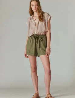 Lucky Brand paperbag shorts olive*WOMEN Shorts