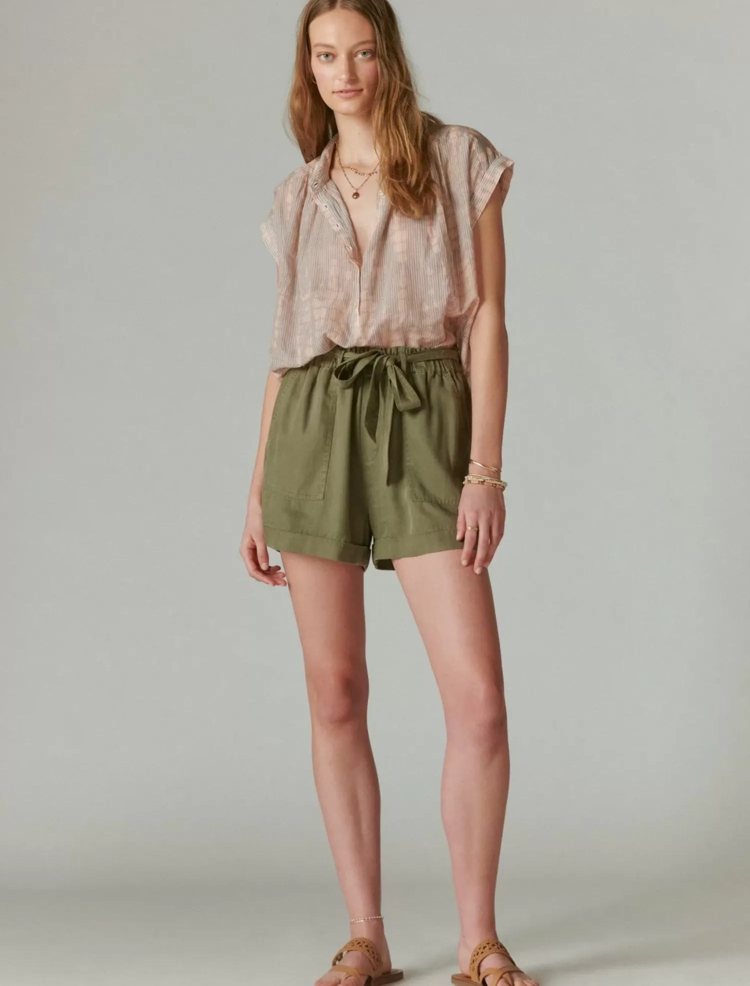 Lucky Brand paperbag shorts olive*WOMEN Shorts