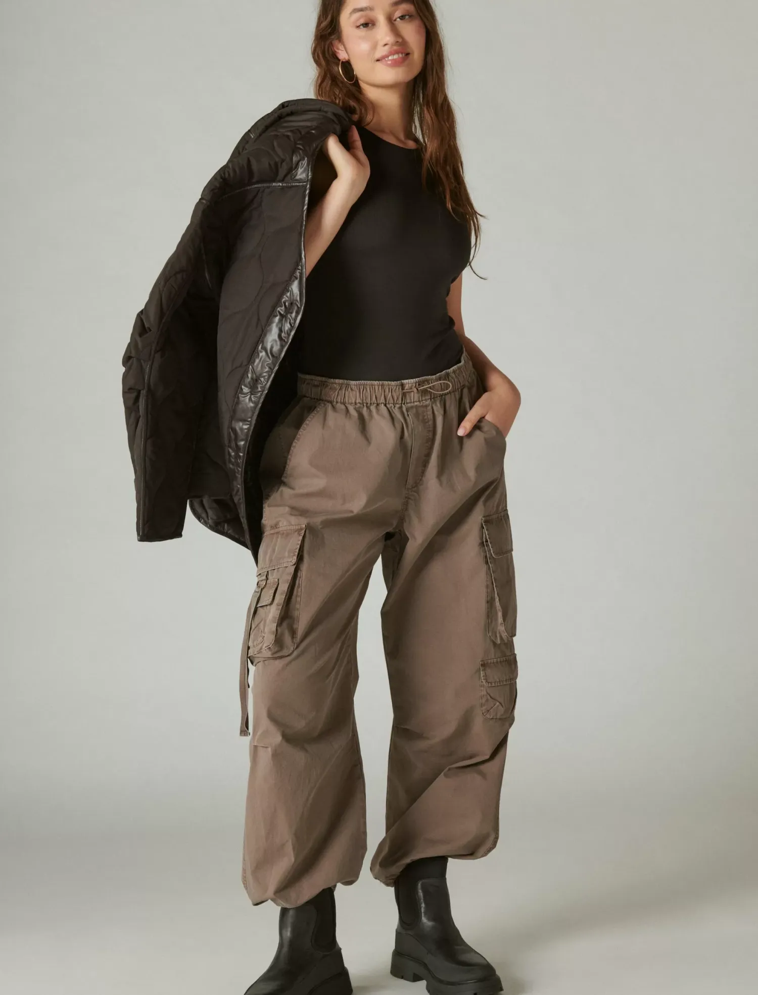 Lucky Brand parachute cargo pant mushroom*WOMEN Pants