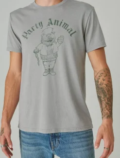 Lucky Brand party bear neutral grey*MEN Graphic Tees