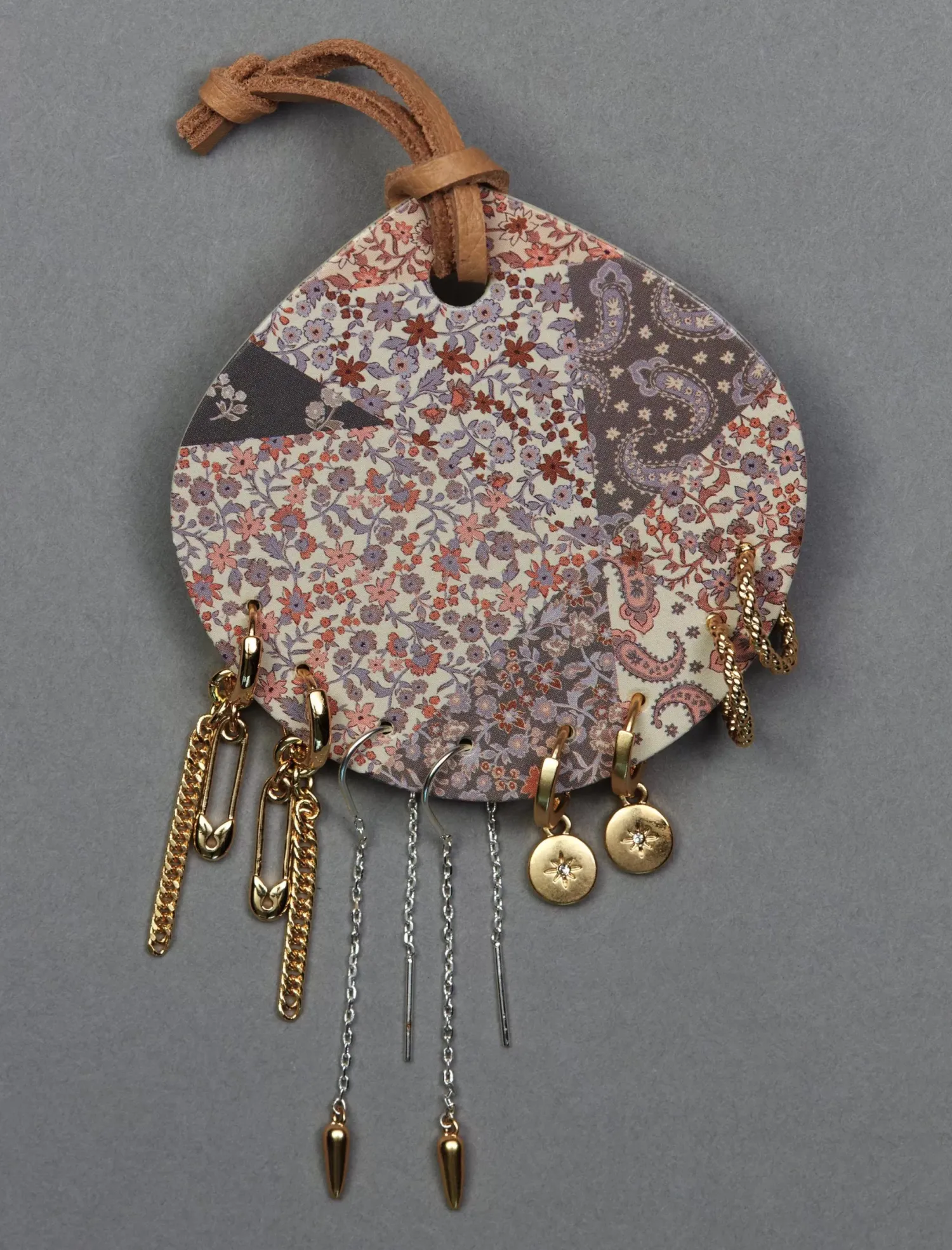 Lucky Brand patch print stud set two tone*WOMEN Jewelry