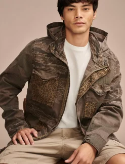 Lucky Brand patchwork camo field jacket camo multi*MEN Jackets & Outerwear