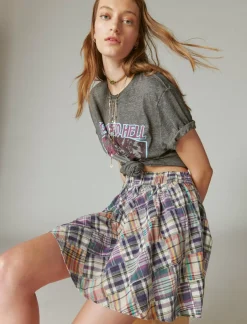 Lucky Brand patchwork mini skirt heritage patchwork*WOMEN Skirts