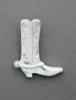 Lucky Brand pave cowboy boot pin silver*WOMEN Jewelry