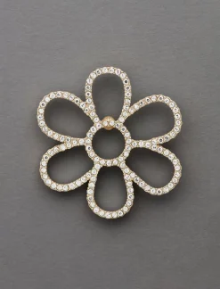 Lucky Brand pave flower brooch gold*WOMEN Jewelry