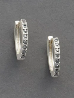 Lucky Brand pave mini hoop silver*WOMEN Jewelry