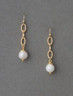 Lucky Brand pearl chain drop earring gold*WOMEN Jewelry