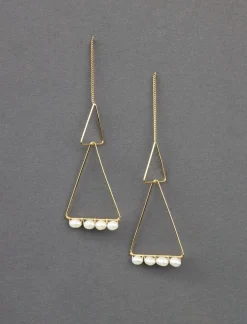 Lucky Brand pearl modern earring gold*WOMEN Jewelry
