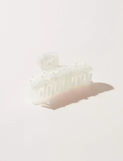 Lucky Brand pearl quilted claw clip white*WOMEN Hair Accessories