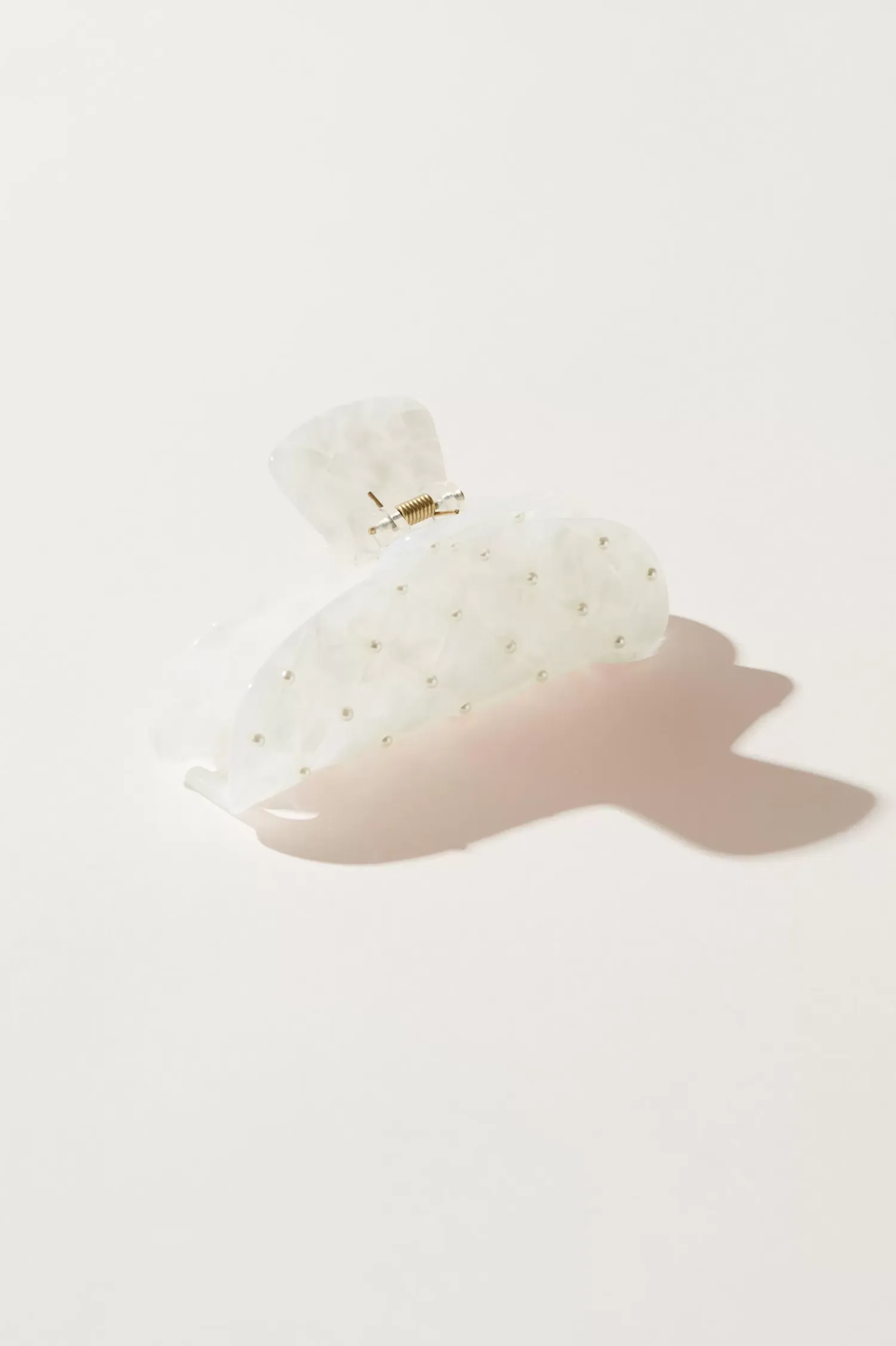 Lucky Brand pearl quilted claw clip white*WOMEN Hair Accessories
