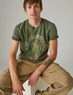 Lucky Brand peter tosh kombu green*MEN Graphic Tees