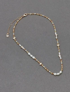 Lucky Brand pink bead collar necklace two tone*WOMEN Jewelry